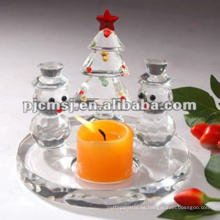 titular de luz de té de cristal para la decoración de navidad